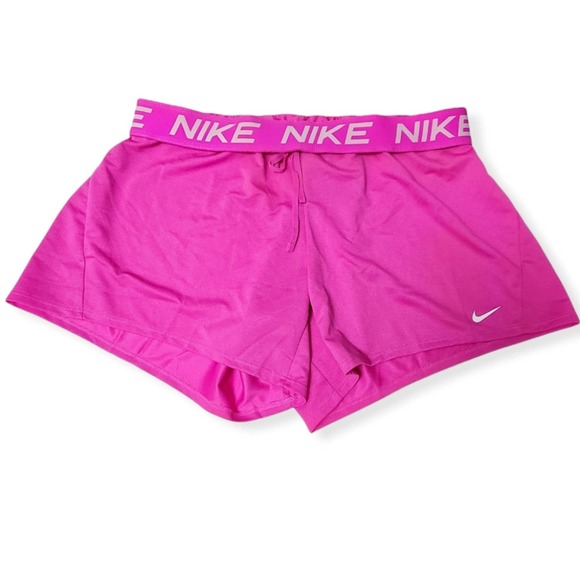 Nike Dri-Fit Foldover Running Shorts Hot Pink XL - Picture 1 of 6